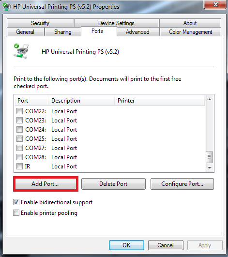 Pic. 19: And choose "Add Port..." Pic. 19: And choose "Add Port..."