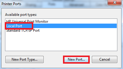 Pic. 20: Select "Local Port" a and click on "New Port..." Pic. 20: Select "Local Port" a and click on "New Port..."
