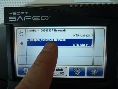 Pic. 6: Press to select a job to print