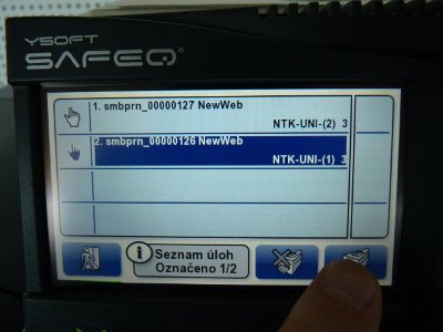 Pic. 7: By pressing the printer icon in the lower right corner starts printing