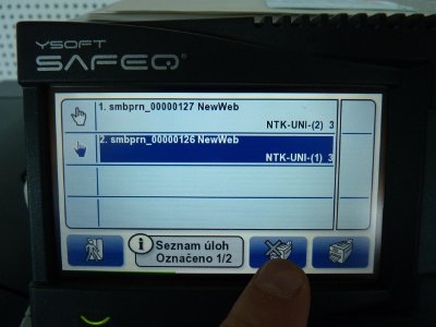 Pic. 8: To cancel the job, press the printer icon with a cross