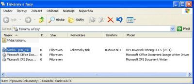 Obr.  8: Device list of printers