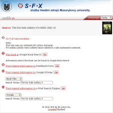 OpenURL SFX příklad 2