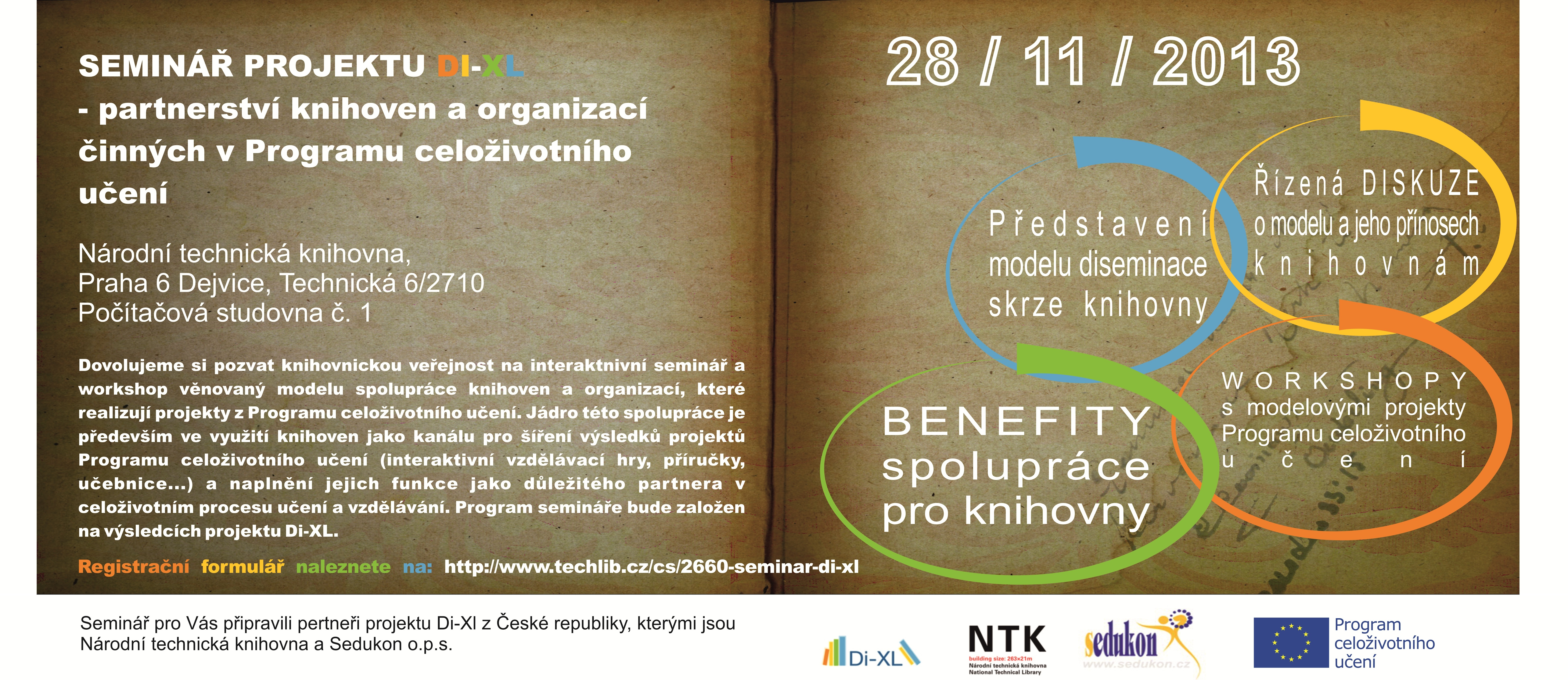 Pozvánka na seminář projeku Di-XL Di-XL seminář